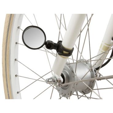 Зеркало велосипедное M-WAVE панорамное, круглое, диаметром 46 мм, быстросъемное крепление, 5-270034