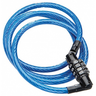 Велосипедный замок Kryptonite Cables Keeper тросовый, кодовый, 7 х 1200 мм, синий, 9333725272775