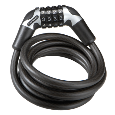 Фото Велосипедный замок Kryptonite Cables KryptoFlex тросовый, кодовый, 10 х 1800 мм, черный, УТ000318052