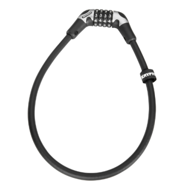 Велосипедный замок Kryptonite Cables KryptoFlex тросовый, на ключ, 12 х 650 мм, черный, УТ100263604