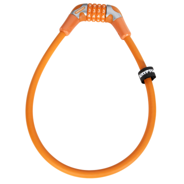 Велосипедный замок Kryptonite Cables KryptoFlex тросовый, кодовый, 12 х 650 мм, оранжевый, УТ100263607