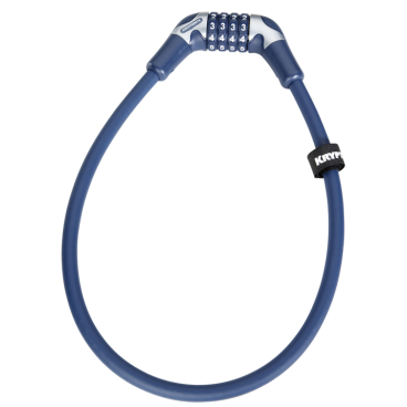 Фото Велосипедный замок Kryptonite Cables KryptoFlex тросовый, кодовый, 12 х 650 мм, темно синий, УТ100263606