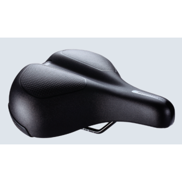 Фото Седло велосипедное BBB ComfortPlus Upright, saddle memory foam, steel rail 230, черный, BSD-106
