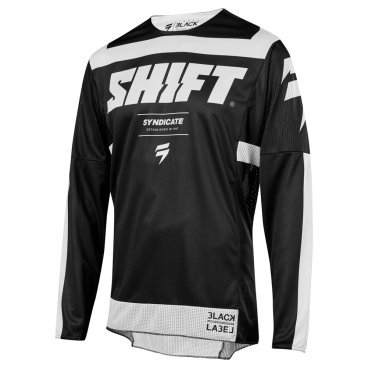 Велоджерси Shift Black Strike Jersey, черно-белый 2019, 21883-018-L