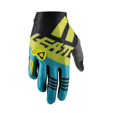 Велоперчатки Leatt GPX 2.5 X-Flow Glove, черно-желтые, 2019, 6019032193