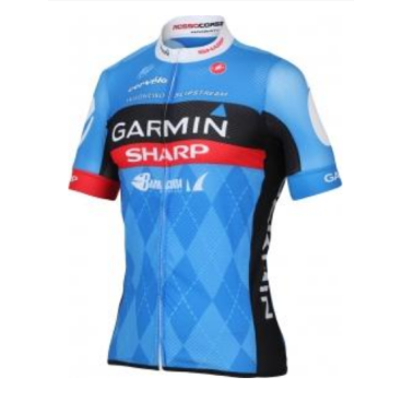 Майка велосипедная короткий рукав Castelli GARMIN Team красная полоса, 3702