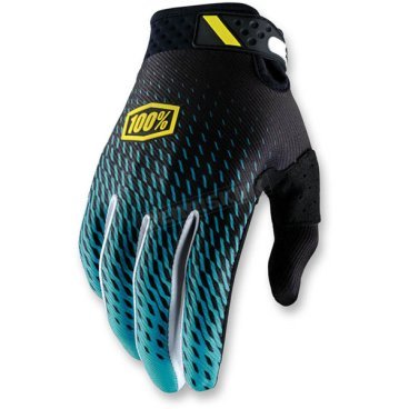 Велоперчатки 100% Ridefit Glove Supra Teal, 2017, 10001-012-11