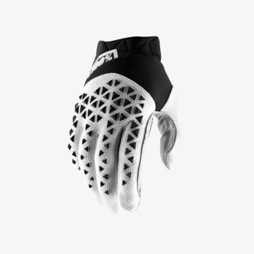 Велоперчатки 100% Airmatic Glove, черно-бело-серебристый, 2018, 10012-011-12
