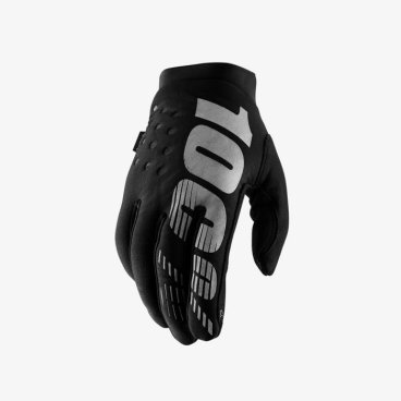 Велоперчатки 100% Brisker Glove, черно-серый, 2018