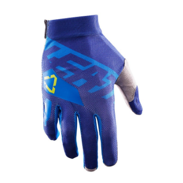 Велоперчатки Leatt GPX 2.5 X-Flow Glove, сине-желтые, 2017, 6017310613