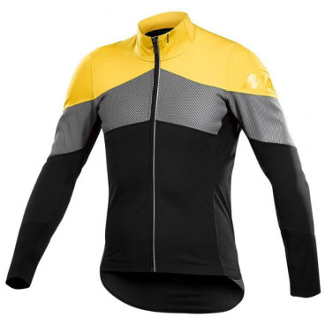 Куртка велосипедная MAVIC COSMIC PRO H2O VISION, черная-желтая, 2018, 398078