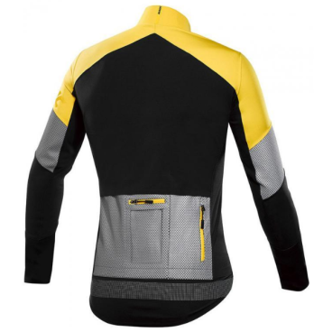 Куртка велосипедная MAVIC COSMIC PRO H2O VISION, черная-желтая, 2018, 398078