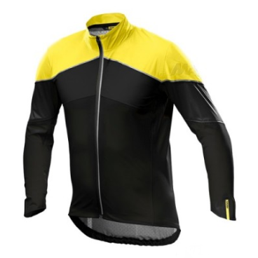 Куртка велосипедная MAVIC COSMIC H2O SL, желтая-черная, 2018, 401794