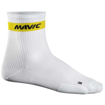 Велоноски Mavic COSMIC Mid Sock, белый, 2019, 380808