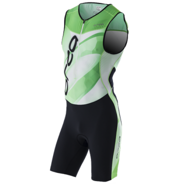 Комбинезон для триатлона Orca 226 Kompress Printed Race suit, белый/зеленый, 2016, M, FVD2