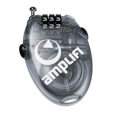 Велосипедный замок Amplifi 2017-18 Wire Lock (Small), тросовый, кодовый, clear black, 640006