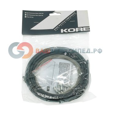 Набор рубашек и тросиков тормоза Kore Compressionless Brake Cable, 3m/5 мм, черный, KBCKP05300SSBAT