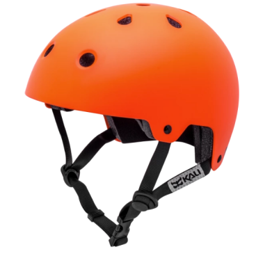 Шлем велосипедный KALI BMX/FREESTYLE MAHA Mat Hi Viz Org, ярко-оранжевый матовый 2019, 02-191155