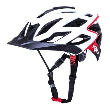 Шлем велосипедный KALI ENDURO/MTB LUNATI, матовый бело-красный 2019, 02-119116