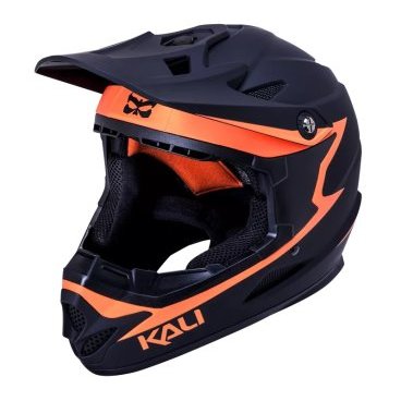 Фото Шлем велосипедный KALI Full Face DOWNHILL/BMX ZOKA, матовый черно-оранжевый 2019, 02-619225