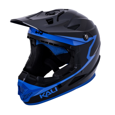Шлем велосипедный KALI Full Face DOWNHILL/BMX ZOKA, черно-синий 2019, 02-619115