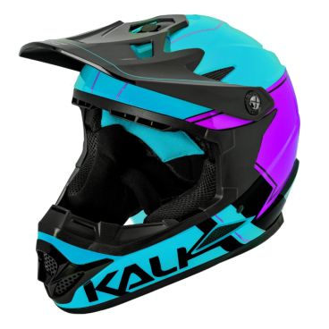 Шлем велосипедный KALI Full Face DOWNHILL/BMX ZOKA Gls, сине-черный 2019, 02-619327