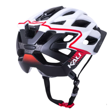 Шлем велосипедный KALI ENDURO/MTB LUNATI, матовый бело-красный 2019, 02-119116