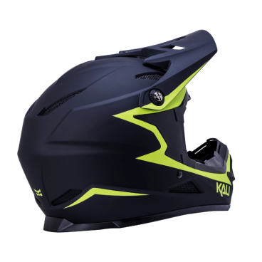 Шлем велосипедный KALI Full Face DOWNHILL/BMX ZOKA, матовый черно-неоновый 2019, 02-619218