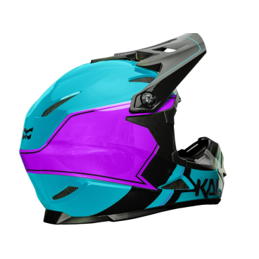 Шлем велосипедный подростковый KALI Full Face DOWNHILL/BMX ZOKA Gls, сине-черный 2019, 02-619323