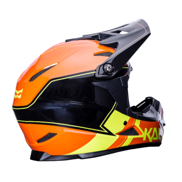 Шлем велосипедный подростковый KALI Full Face DOWNHILL/BMX ZOKA, черно-оранжевый 2019, 02-619343