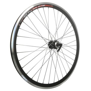 Колесо велосипедное 27,5" переднее, обод двойной алюминиевый, с эксцентриком, цвет черная, ZXX18487
