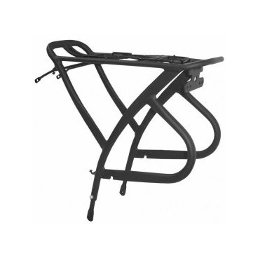 Багажник велосипедный MASSLOAD 26-28", алюминий, с прижимом, черный матовый, Cl-540-1
