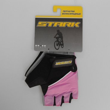 Велоперчатки женские Stark NC-887, розово-черные