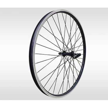 Велосипедное колесо переднее, 26", 36 спиц обод двойной, втулка с эксцентриком 100мм, 00-190107