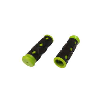 Грипсы велосипедные TRIX, резиновые, для детских велосипедов, 95 мм, черно-зеленые, HL-G48 black/green