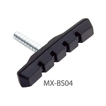 Колодки тормозные TRIX, спорт, черные, без резьбы, 70 мм, для V-брейк тормозов, 2 штуки, MX-BS04