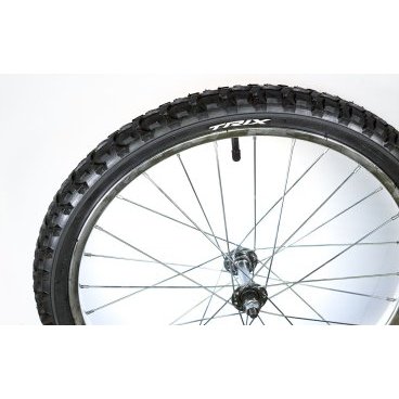 Фото Колесо велосипедное переднее 20", стальной обод, передняя втулка, камера, покрышка Trix, 20" steel (переднее)