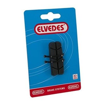 Фото Велосипедные вкладыши для ободных шоссейных колодок ELVEDES, 55 мм (для 6823), черный, (1 пара), 6822-CARD