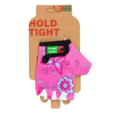 Велоперчатки детские Green Cycle NC-2529-2015, розовые