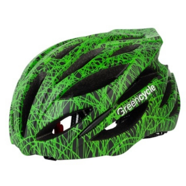 Фото Велошлем Green Cycle Alleycat, черно-зеленый, 2019, HEL-15-43