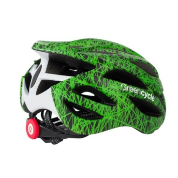 Велошлем Green Cycle Alleycat, черно-зеленый, 2019, HEL-15-43