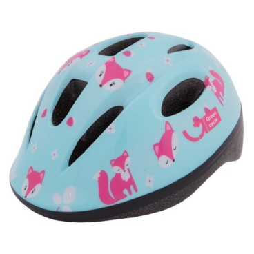 Велошлем детский Green Cycle Foxy, мятный/малиновый/розовый, лакированный, 2019