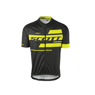 Велофутболка Scott RC Team 10 black/sulphur yellow, 250255-5024