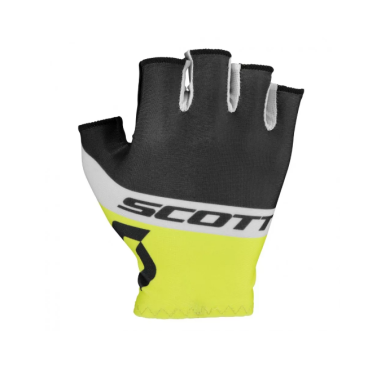 Фото Велоперчатки Scott RC Team SF Glove, короткие пальцы, black/sulphur yellow, 2016