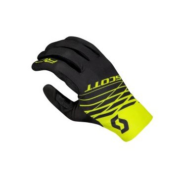 Велоперчатки SCOTT RC Pro, длинные пальцы, black/sulphur yellow, 270120-5024