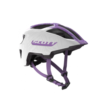 Шлем велосипедный SCOTT Spunto Junior white/purple onesize, 50-56 см, 2019, 270112-2320