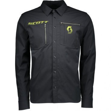 Рубашка SCOTT Factory Team, длинный рукав, black/sulphur yellow (черный/желтый), 2019, 250420-5024