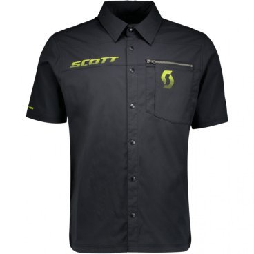 Рубашка SCOTT Factory Team, короткий рукав, black/sulphur yellow (черный/желтый), 2019, 250421-5024