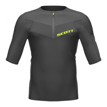 Футболка велосипедная SCOTT RC Tech Run, короткий рукав, black/yellow, 2019, 270162-1040
