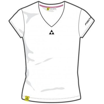Футболка Fischer Triangle-Logo, короткий рукав, белый, G01914-WHITE